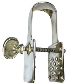 1990s Broggi Milano Classica Parmesan Cheese Tongs Holder Silver Plated Nickel