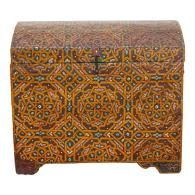 Vintage Moroccan Hand-Painted Chest