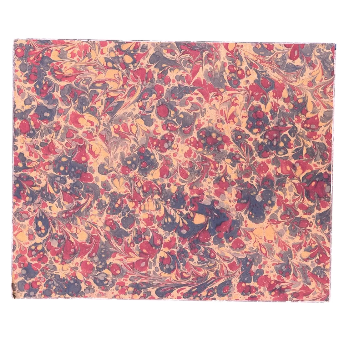 1990s Fine French Wine and Champagne Label Multi Media Collage on Hand Marbled Paper in Gesso and Gi - 6