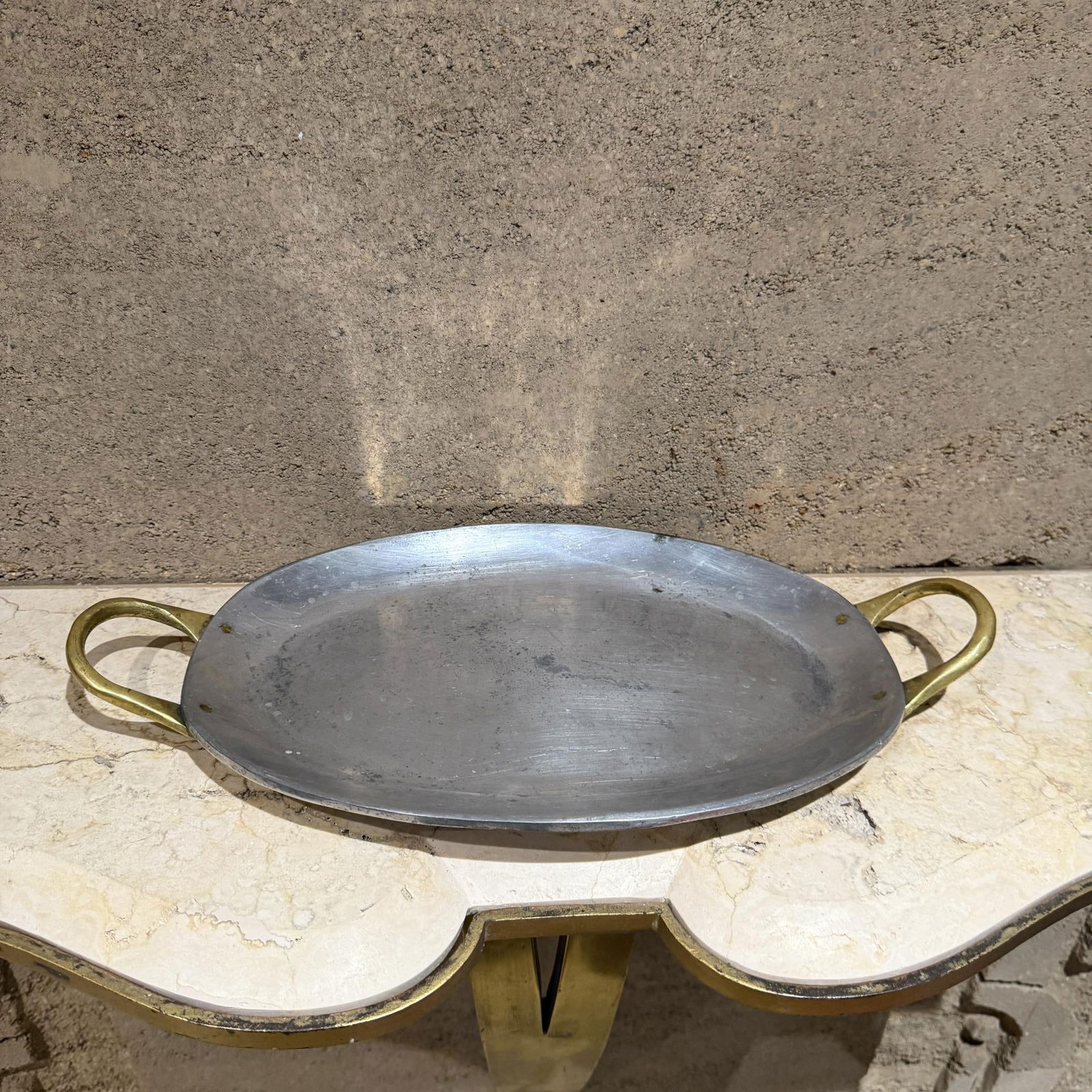 David Marshall Aluminum Brass Serving Platter Mid Century Modern - 5