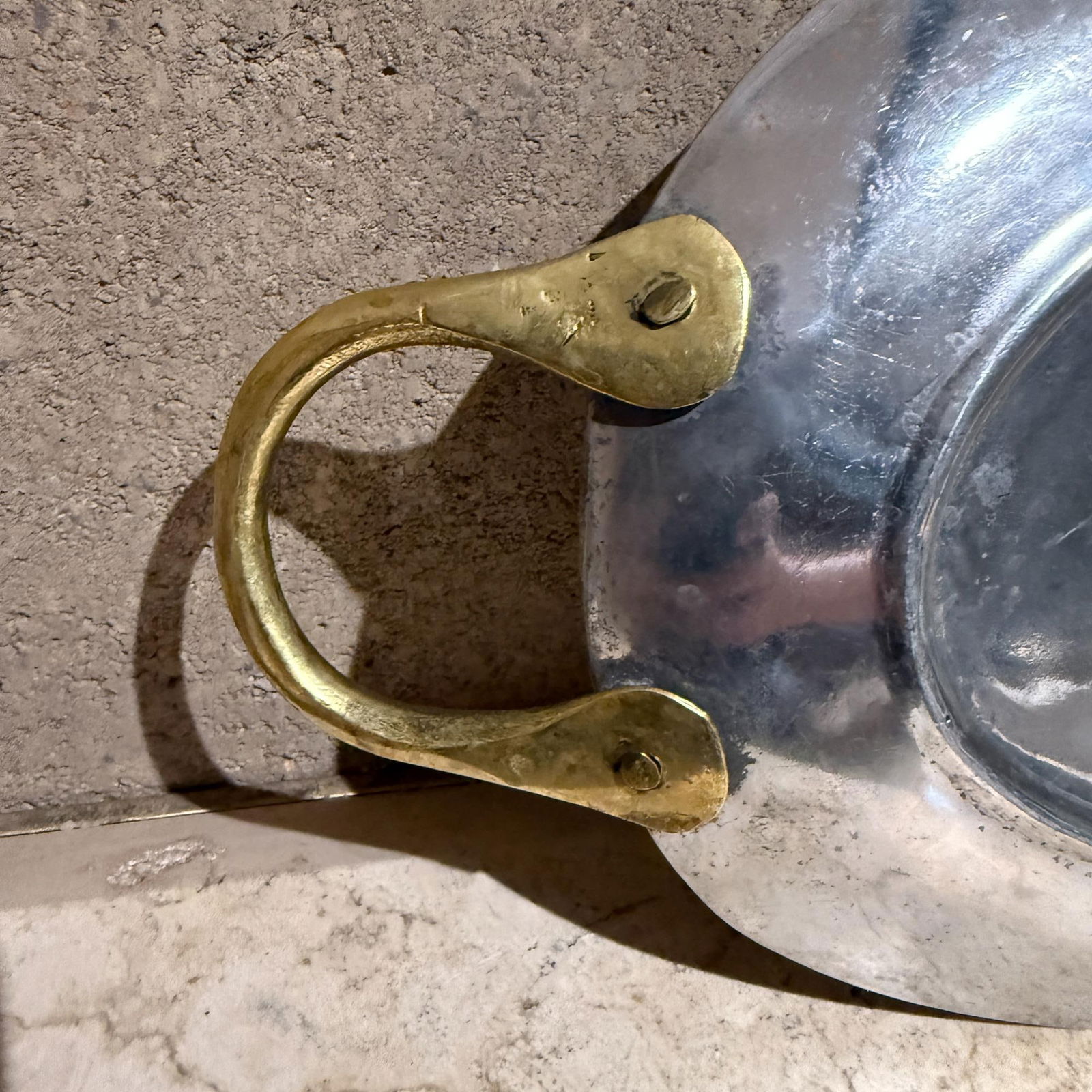 David Marshall Aluminum Brass Serving Platter Mid Century Modern - 7