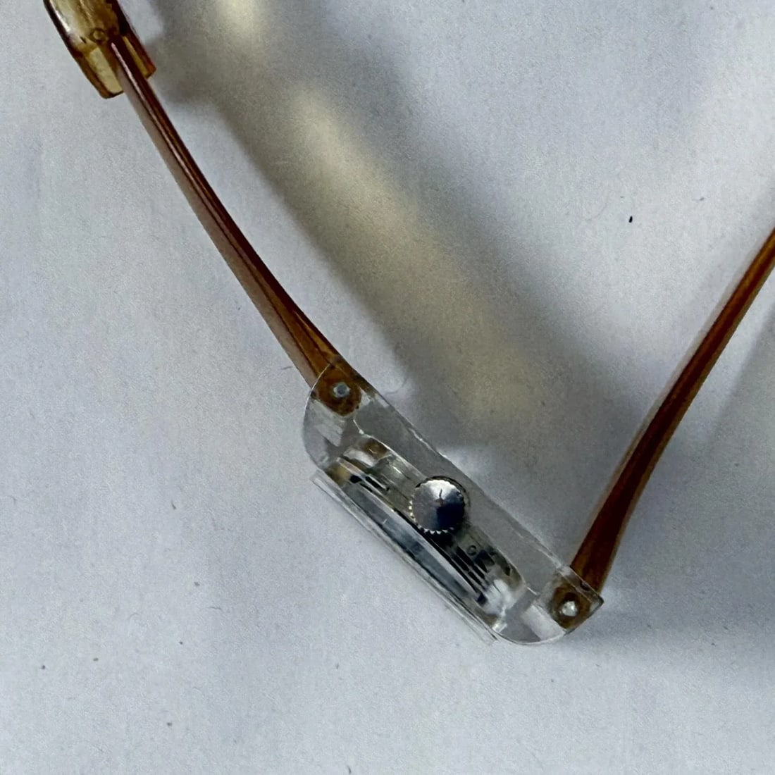 70's Sutton Swiss Square Acrylic Lucite Mechanical Wrist Watch - 7