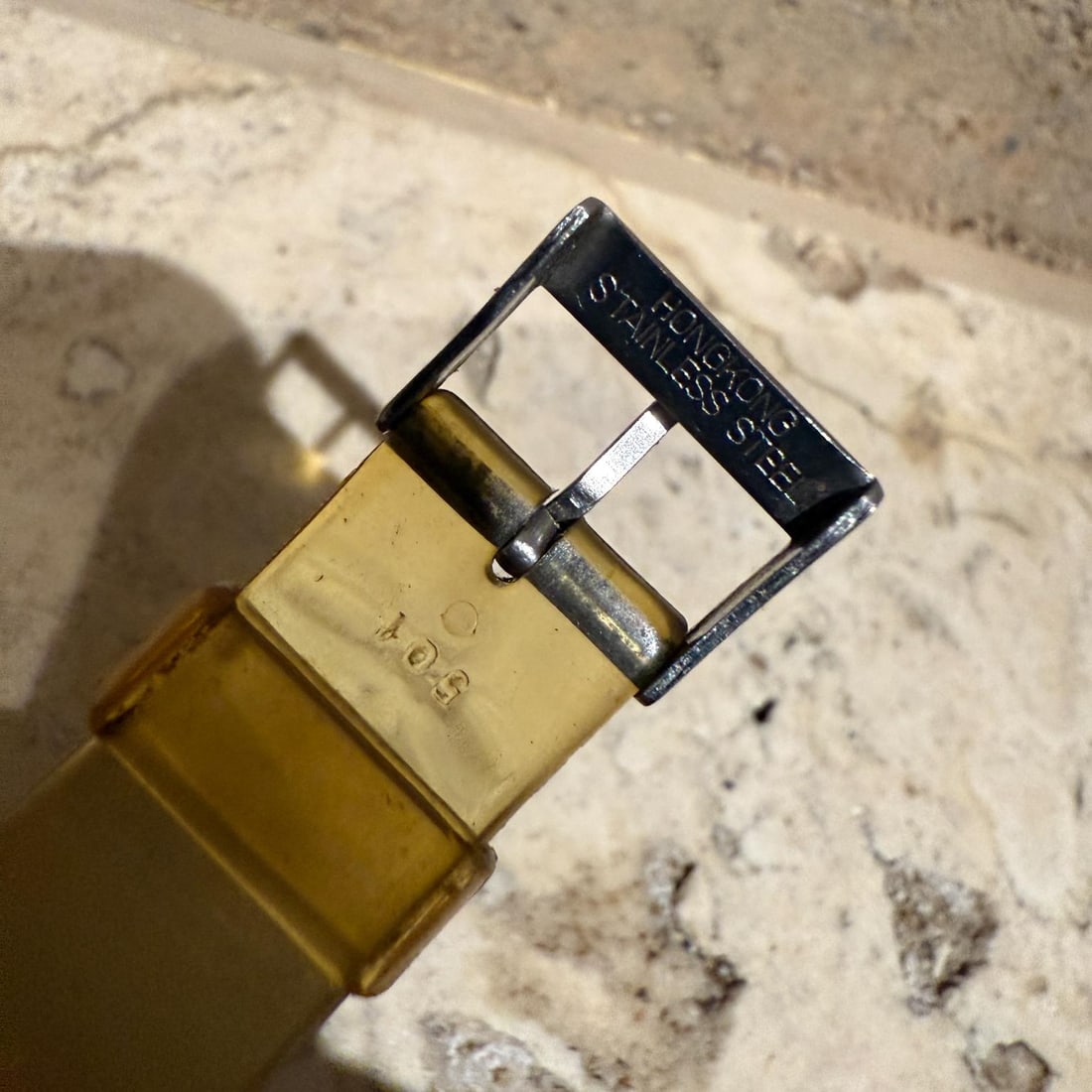 70's Sutton Swiss Square Acrylic Lucite Mechanical Wrist Watch - 8