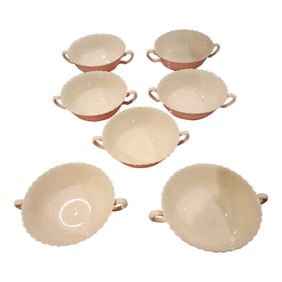 Seven Lenox Gadroon Pattern Soup Bowls