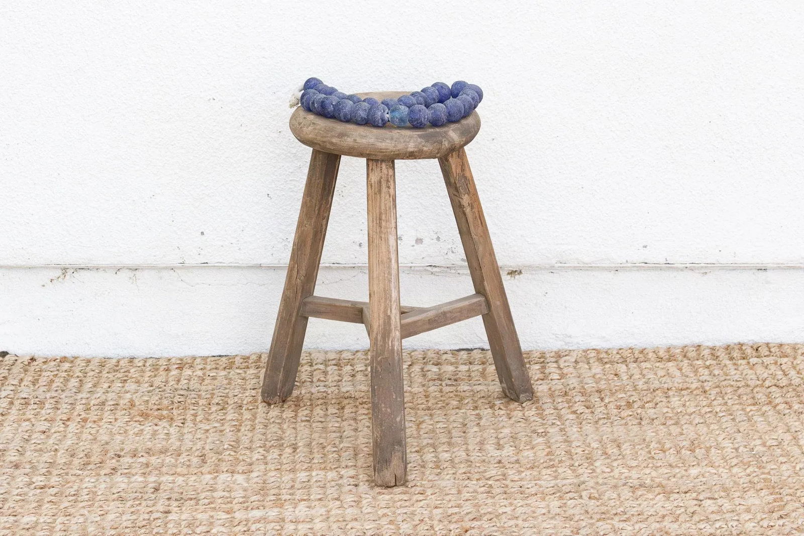 Primitive Japandi Wood Stool - 2