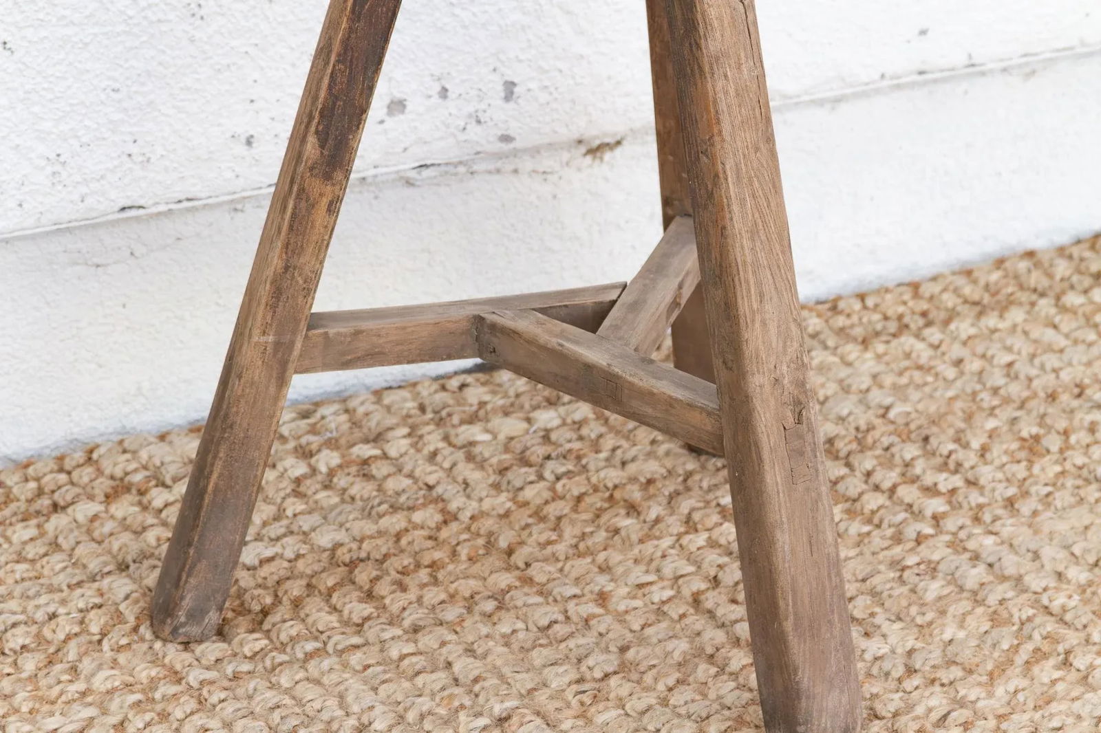 Primitive Japandi Wood Stool - 6