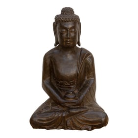 Handcarved Stone Seated Buddha