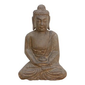 16" Tall Lotus Seat Stone Buddha