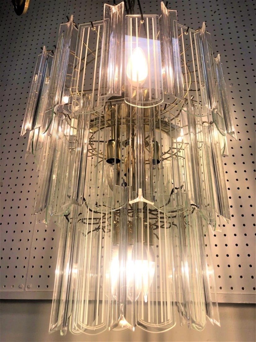 Vintage 9-Light Chandelier, 3-Way Operation - 2