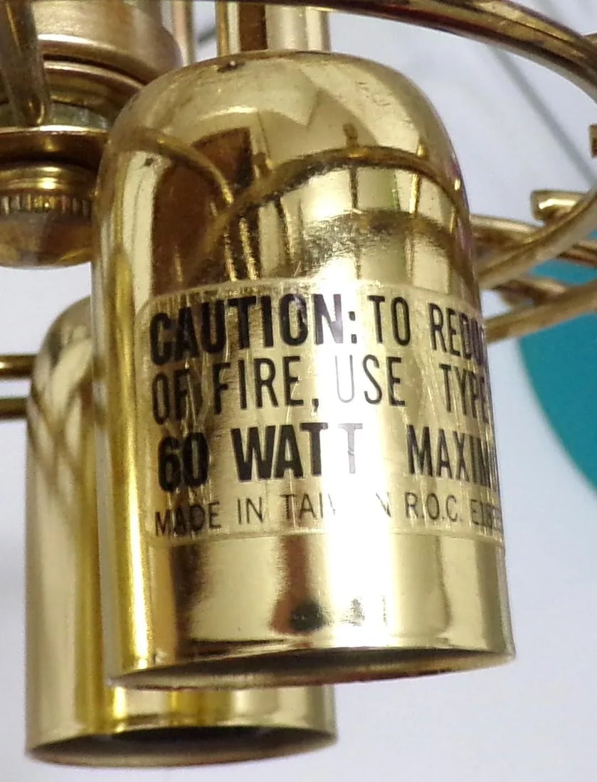 Vintage 9-Light Chandelier, 3-Way Operation - 7