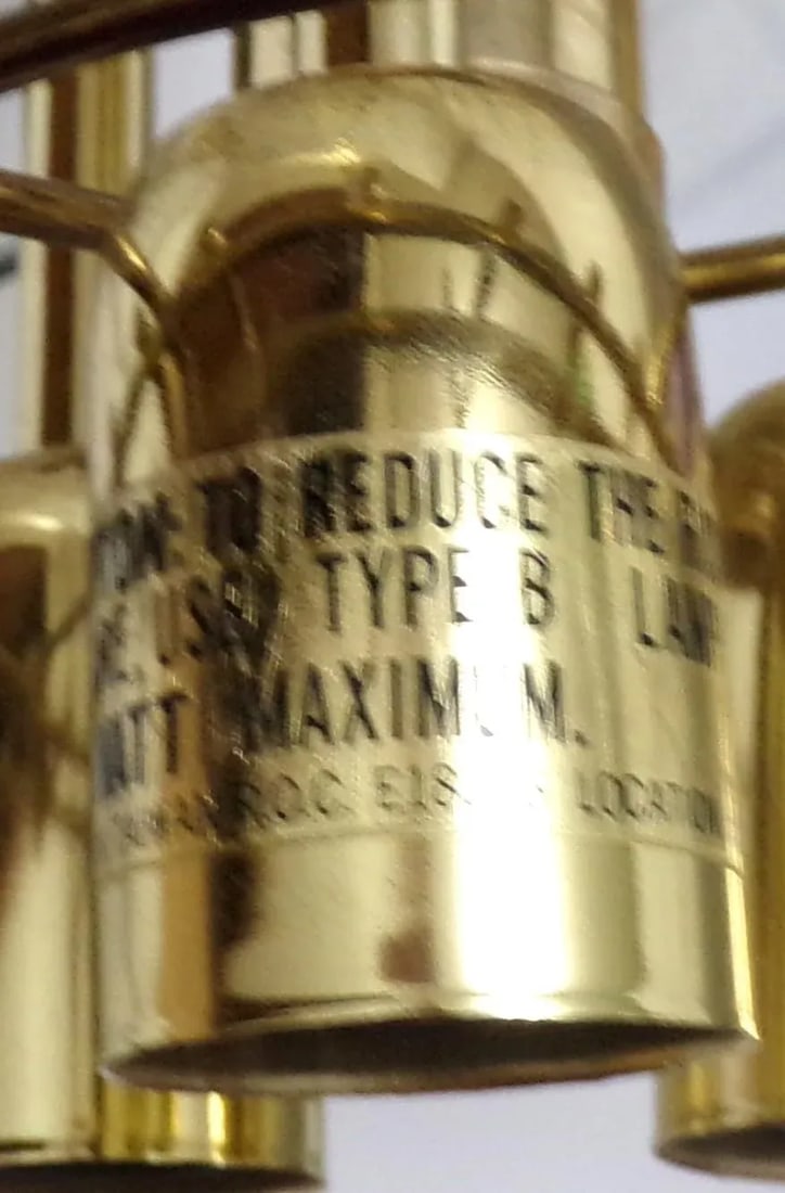 Vintage 9-Light Chandelier, 3-Way Operation - 8