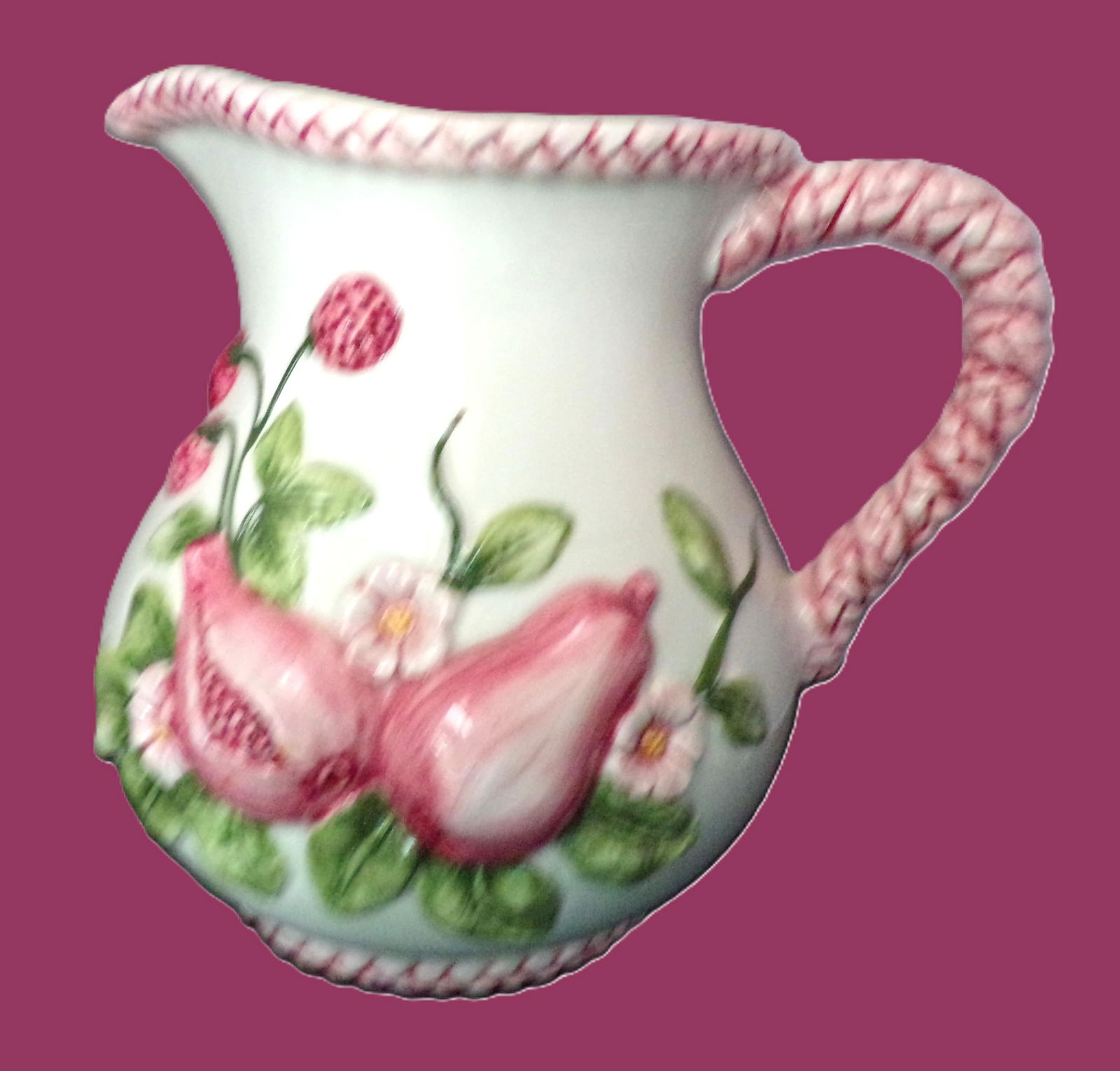 Vintage Hand Painted Majolica Pitcher - 5