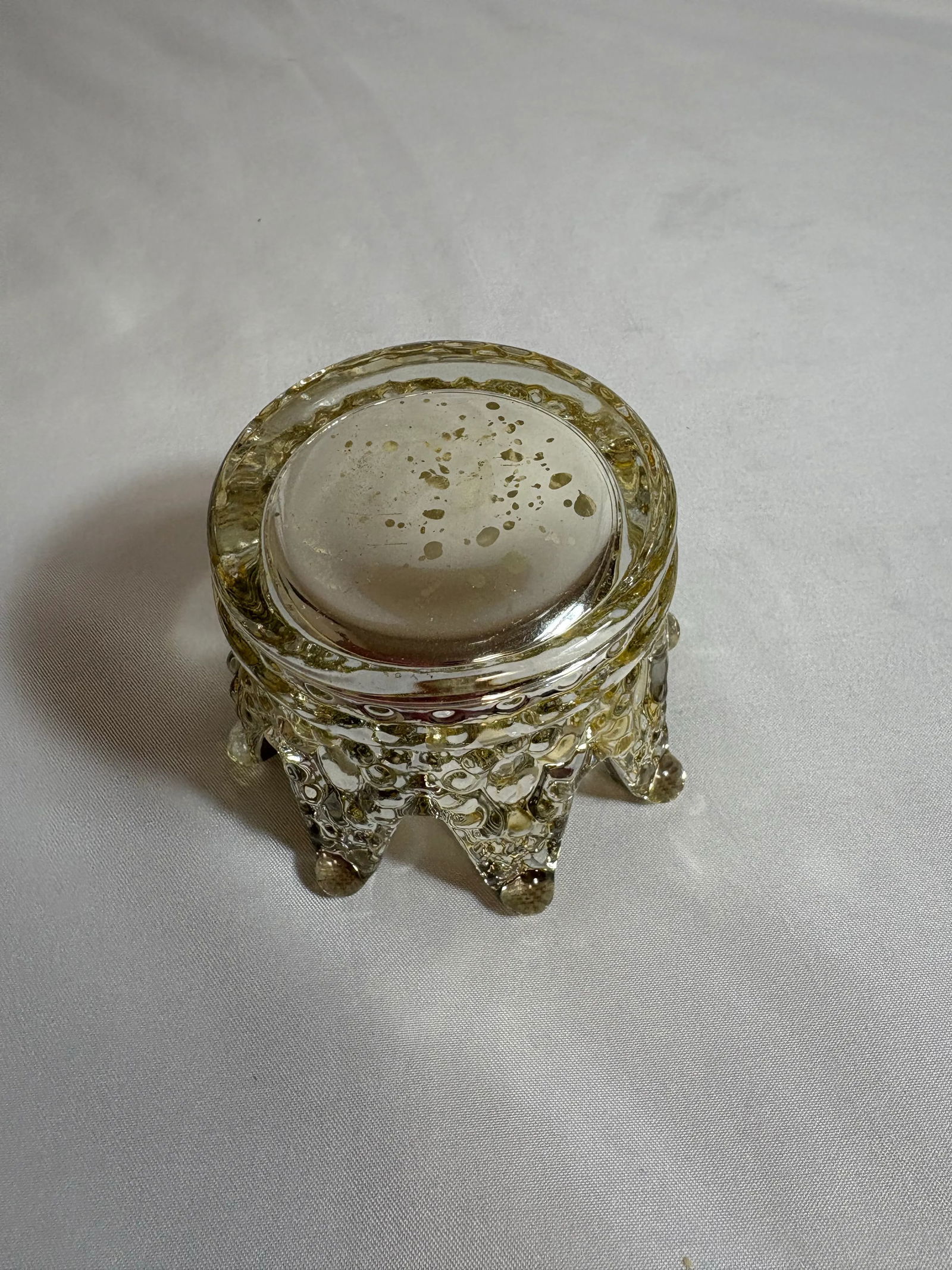 1950s Hollywood Regency Crown Inspired Brass and Glass Candle Holders- a Pair - 4