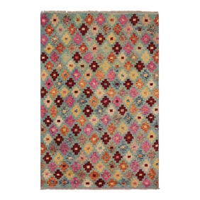 Contemporary Balochi Jayvon Hand Knotted Wool Rug - 3'2'' X 4'10''