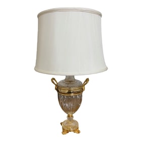 Crystal and Brass Table Lamp in Neoclassical Style "” 1990s