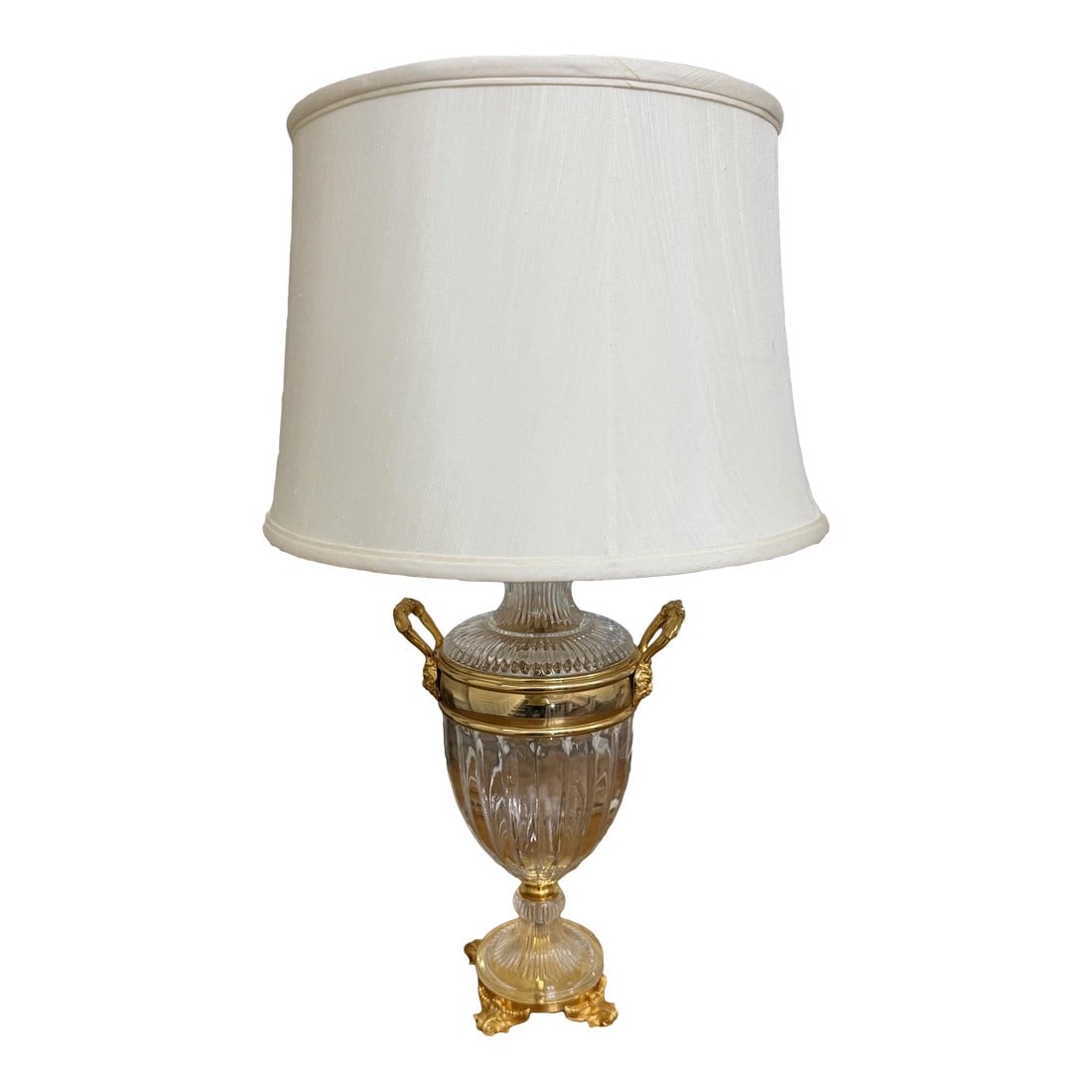 Crystal and Brass Table Lamp in Neoclassical Style "” 1990s (1 of 13)