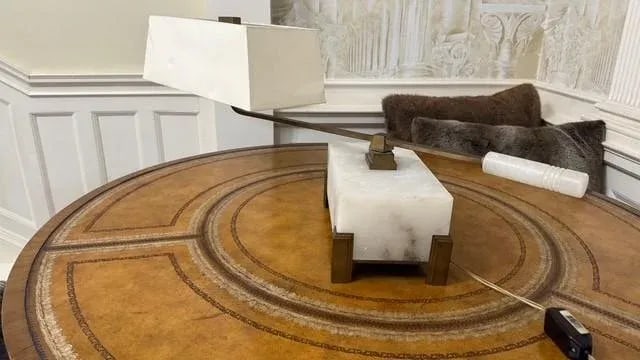 Thomas Pheasant for Baker Furniture Alabaster Swivel Lamp - 4