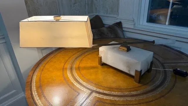 Thomas Pheasant for Baker Furniture Alabaster Swivel Lamp - 6