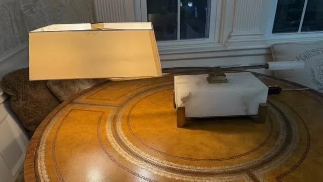 Thomas Pheasant for Baker Furniture Alabaster Swivel Lamp - 8