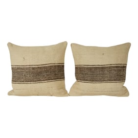 Striped Kilim Pillow Cover - A Pair