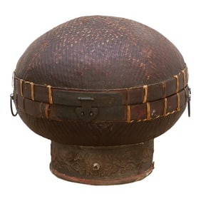 Rare 19th Century Woven Wedding Basket