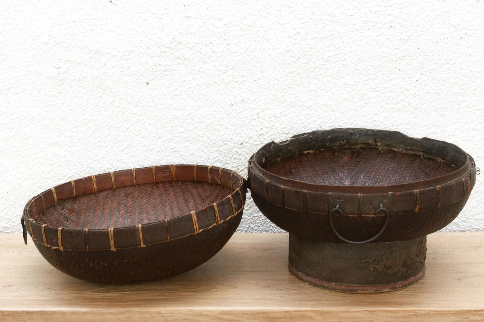 Rare 19th Century Woven Wedding Basket - 5