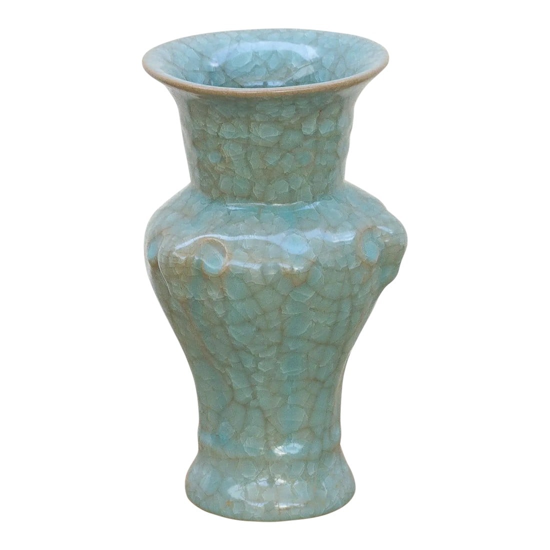 Antique Chinese Crackle Blue Glaze Vase (1 of 8)