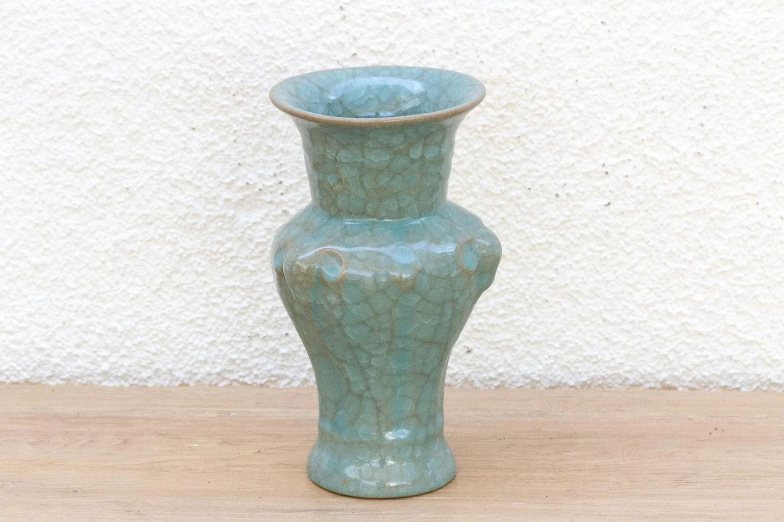 Antique Chinese Crackle Blue Glaze Vase - 3