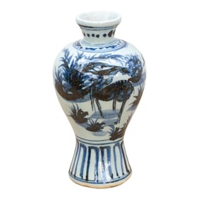 Rich Cobalt Blue & White Porcelain Vase