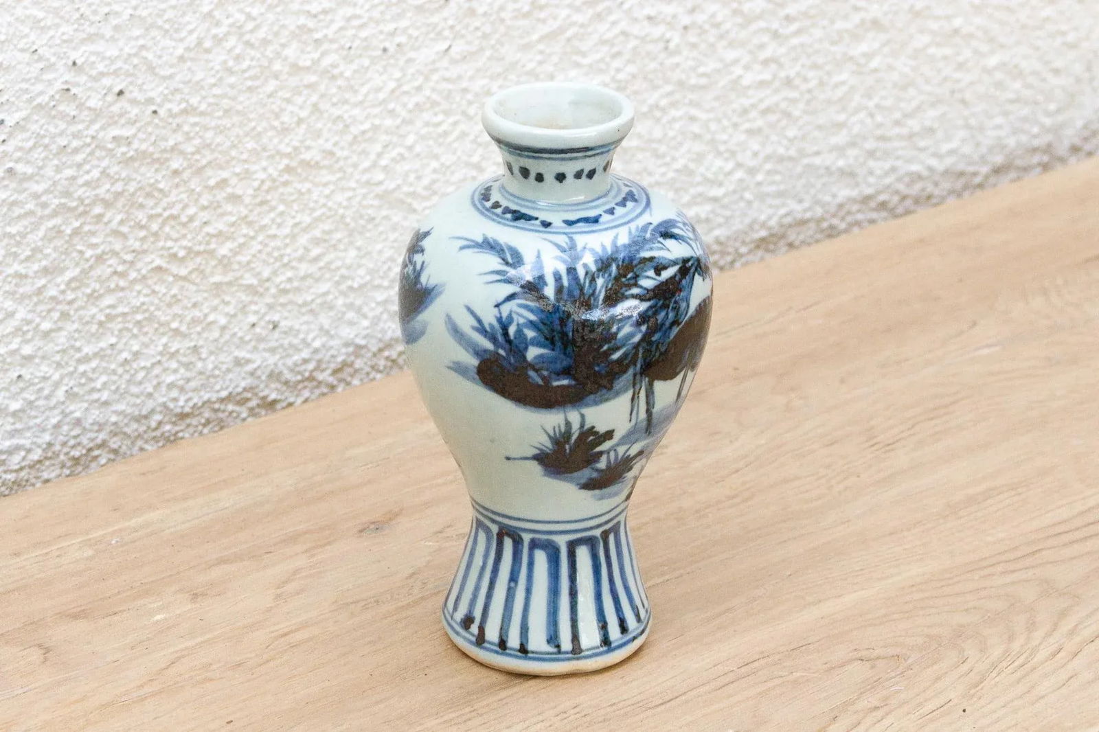 Rich Cobalt Blue & White Porcelain Vase - 4