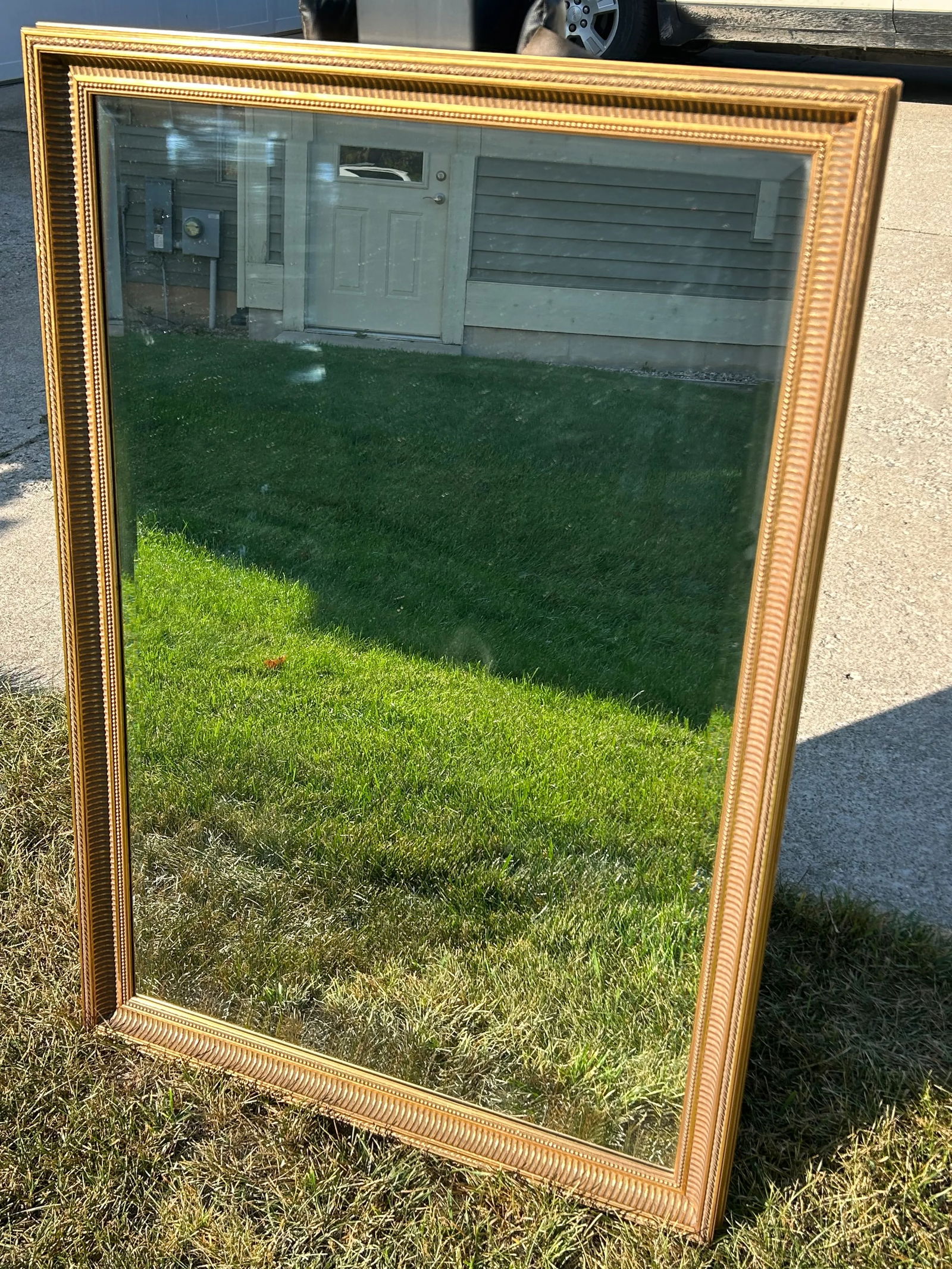 Mid-Century Vintage LaBarge Beveled Glass Wall Mirror With Gilt Gold Frame - 13
