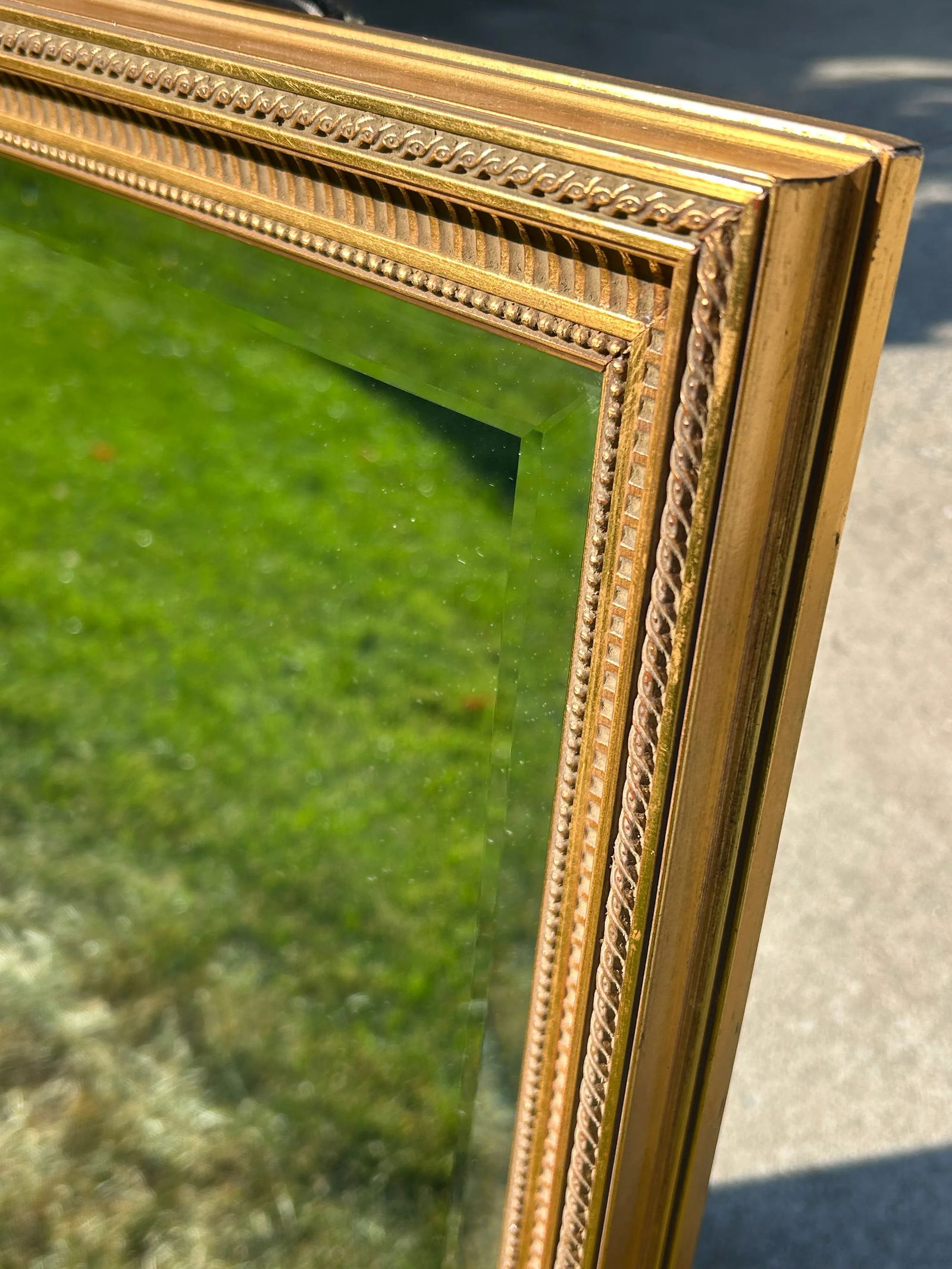 Mid-Century Vintage LaBarge Beveled Glass Wall Mirror With Gilt Gold Frame - 5