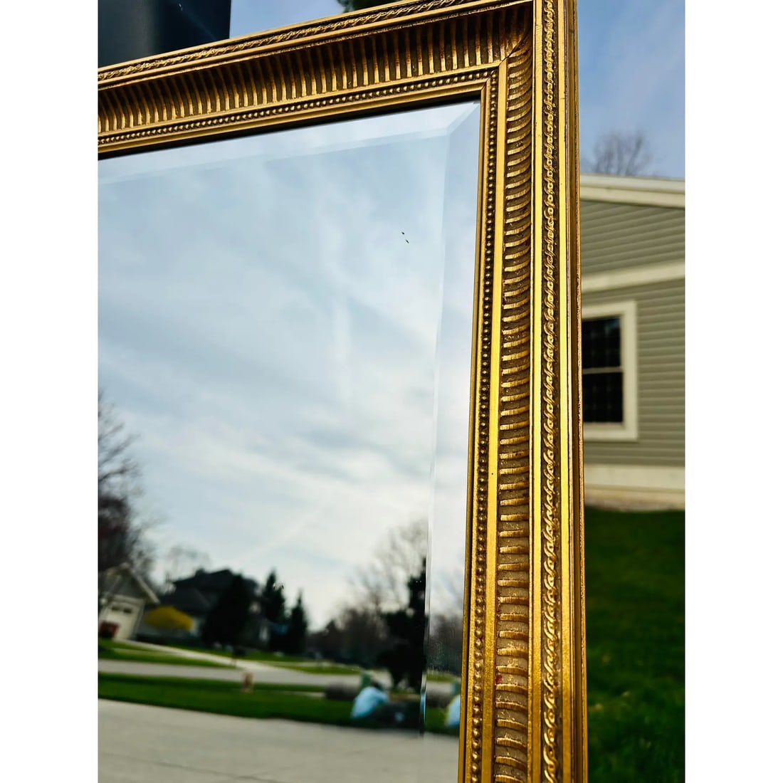 Mid-Century Vintage LaBarge Beveled Glass Wall Mirror With Gilt Gold Frame - 8
