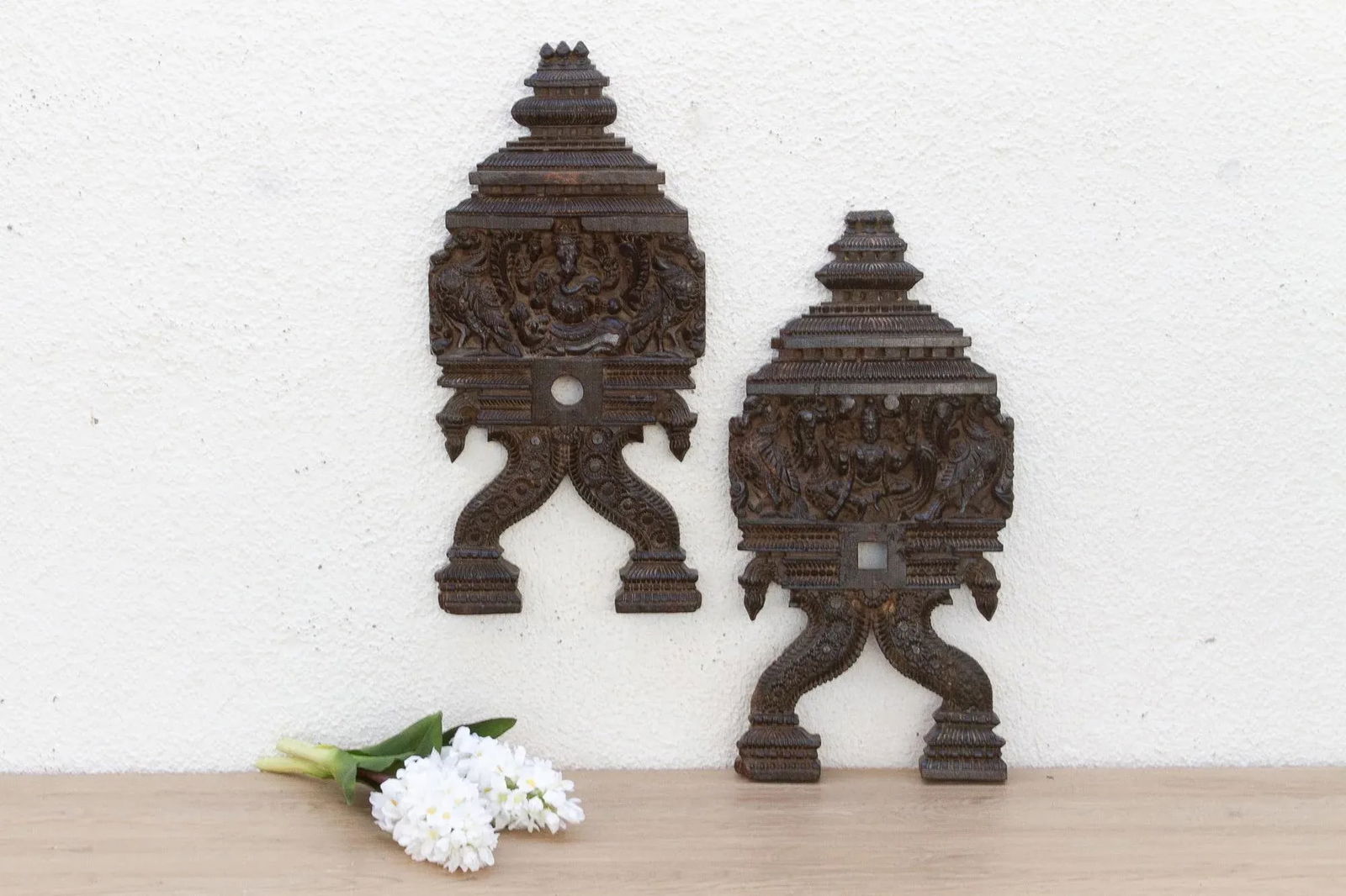 The Devine Pair, Antique Indian Deity Carvings - 4