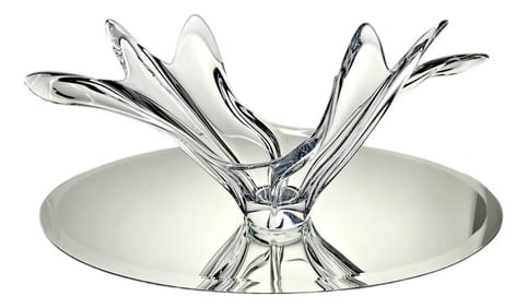 Monumental Vannes-Le-Châtel Freeform Crystal Centerpiece, 28 Inches, France, 1960s