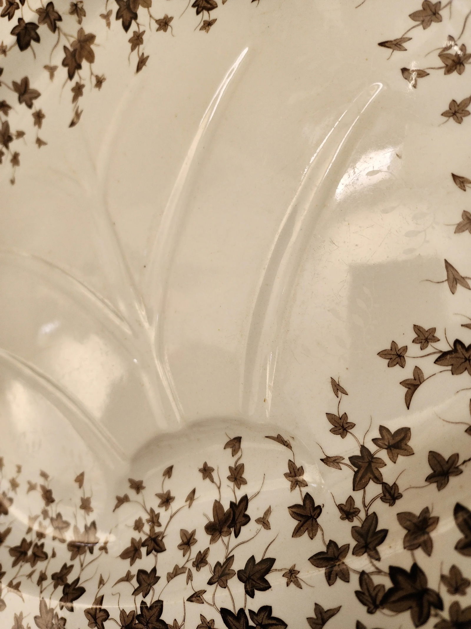 Antique Royal Worcester Brown Ivy Meat Platter - 5