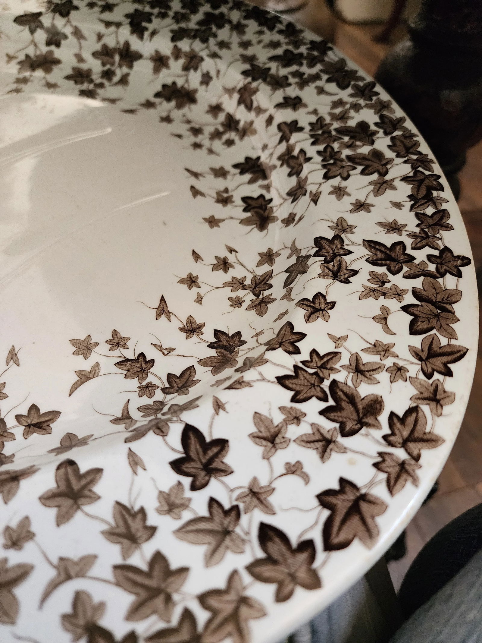 Antique Royal Worcester Brown Ivy Meat Platter - 6