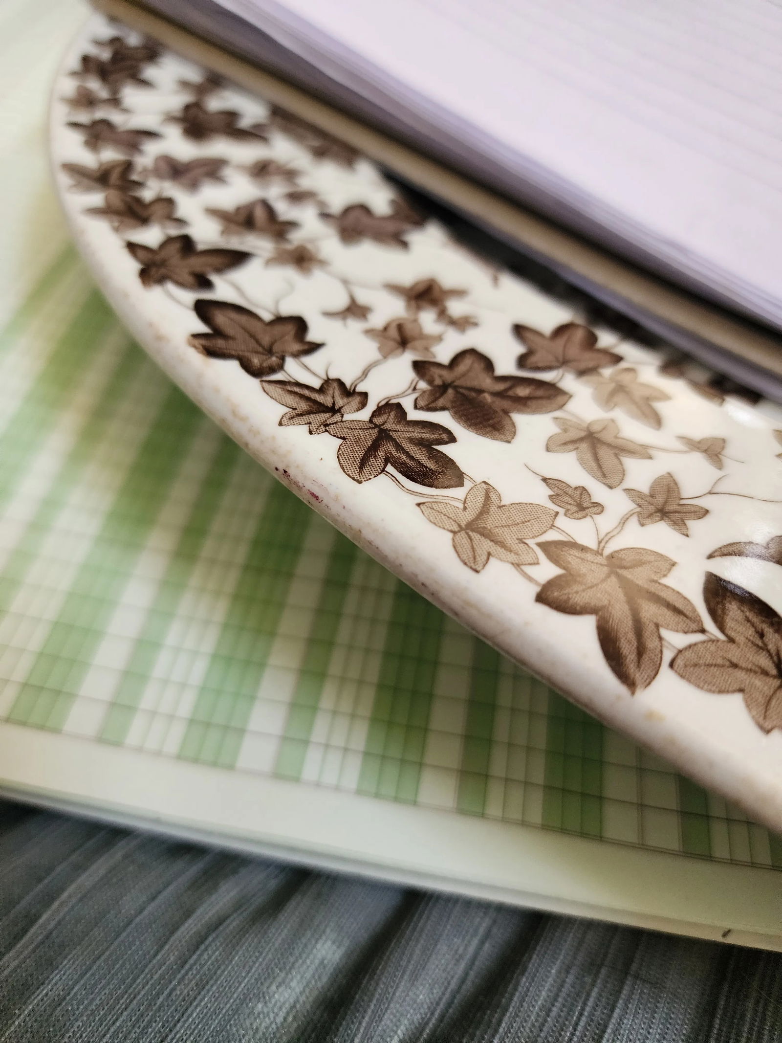 Antique Royal Worcester Brown Ivy Meat Platter - 9