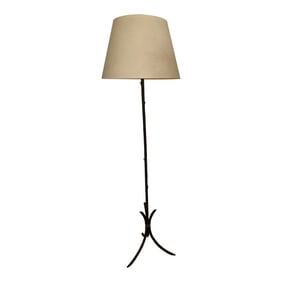 Iron Floor Lamp With a Crinkle Paper Shade