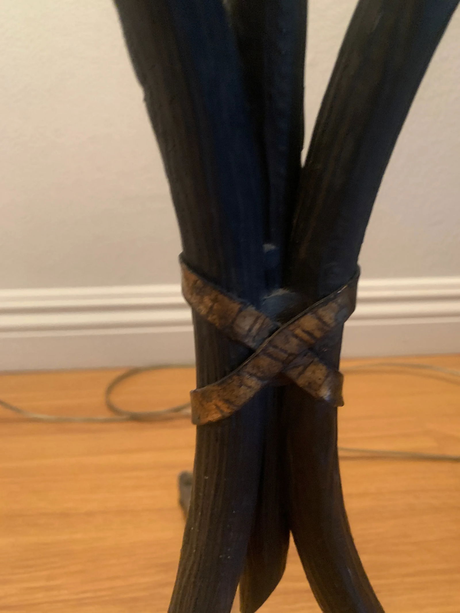 Iron Floor Lamp With a Crinkle Paper Shade - 6