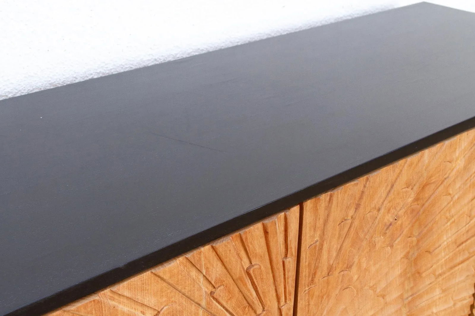 The Sunburst Sideboard Carved Teak Media Console - 4