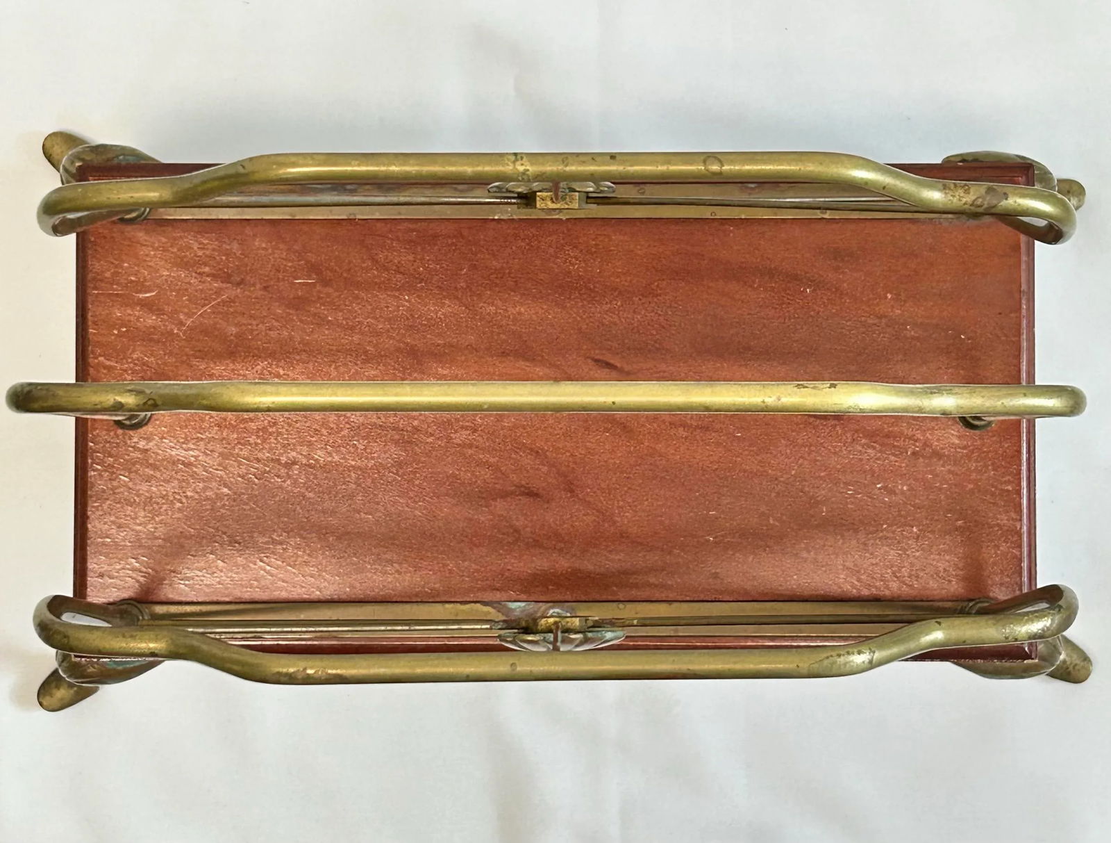 Hollywood Regency Brass Clam Shell Scallop Magazine Rack - 8