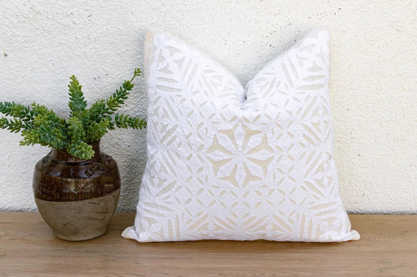 Kesar Bloom Applique Pillow Cover - 9