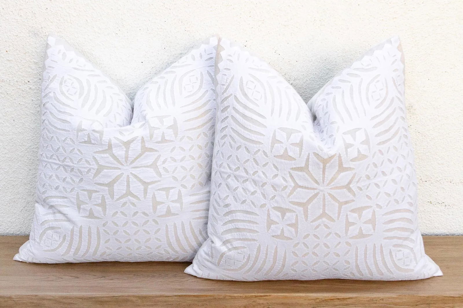 Saffron Petal, Pair of Appliqué Pillow Covers - 3