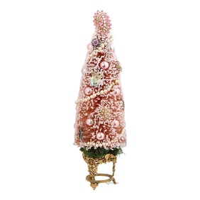 Pink Champagne Vintage Jewelry Bottle Tree