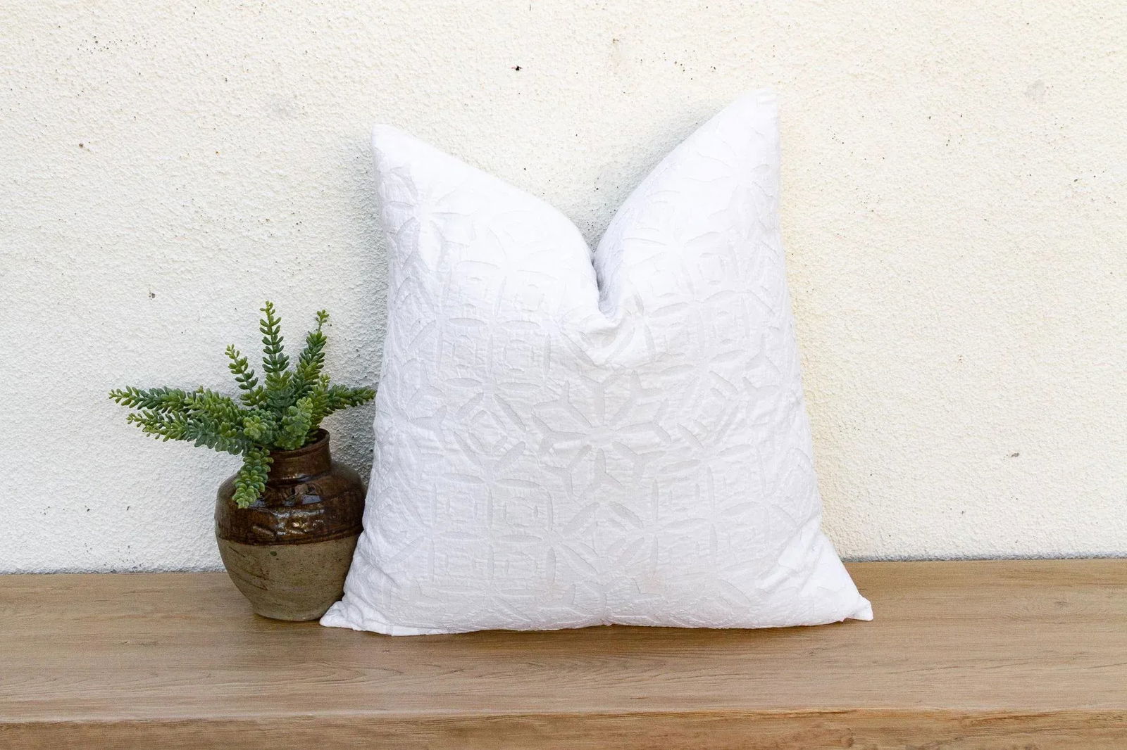 Morning Star Appliqué Pillow Cover - 8
