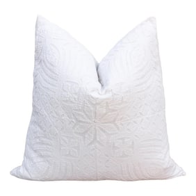 Lily Blossom Appliqué Pillow Cover