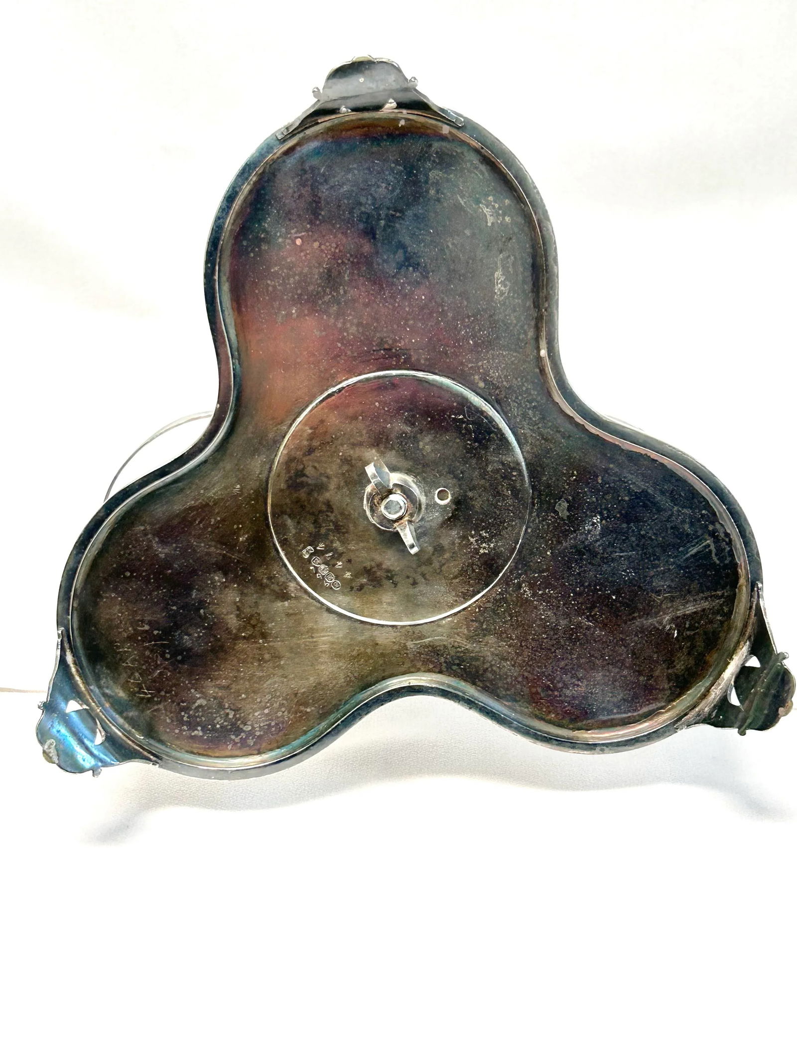 Vintage Silverplate Bar Decanter Cruet Stand - 6