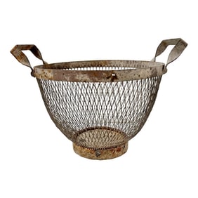 Vintage Metal Wire Gathering Basket