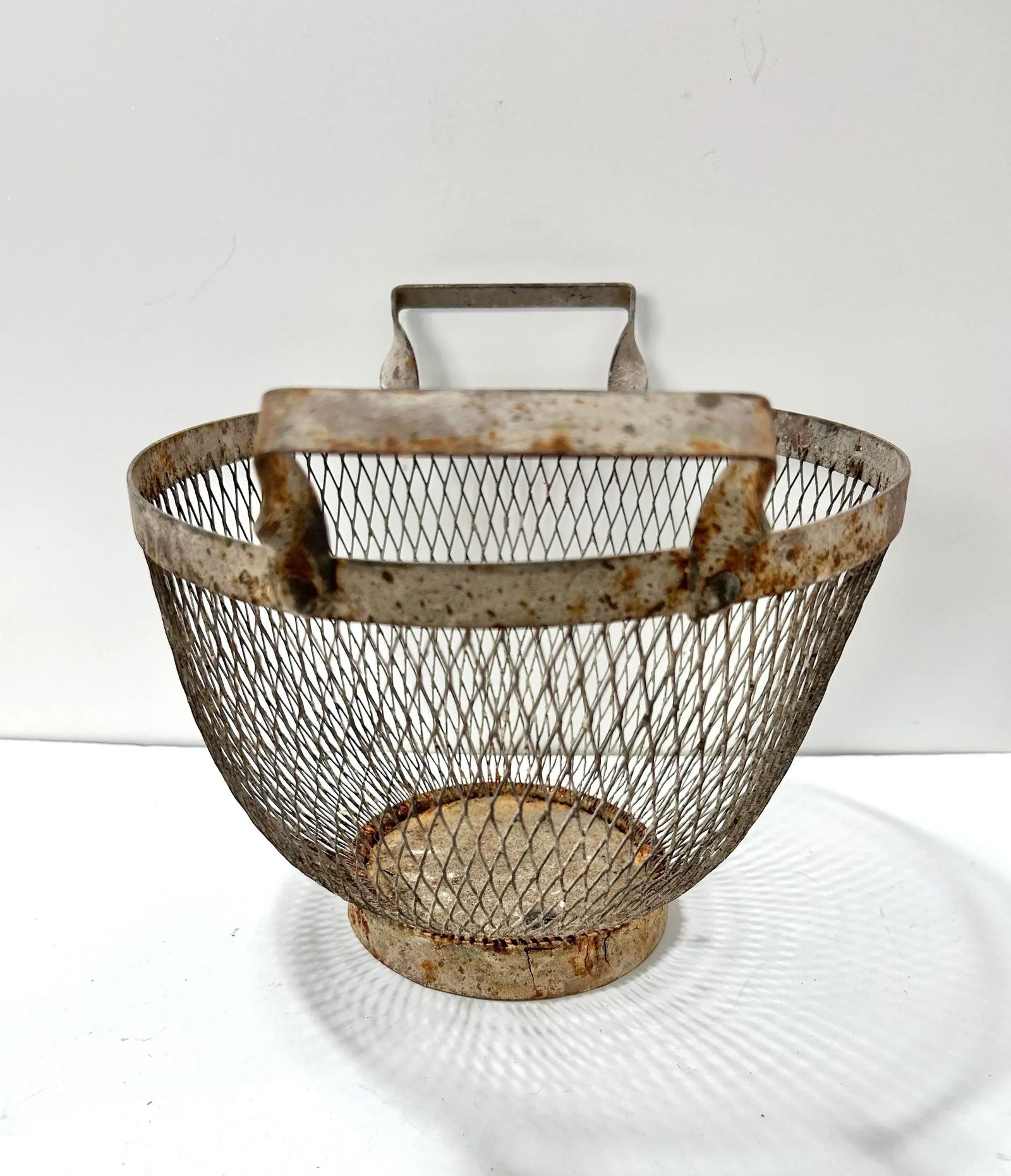 Vintage Metal Wire Gathering Basket - 3